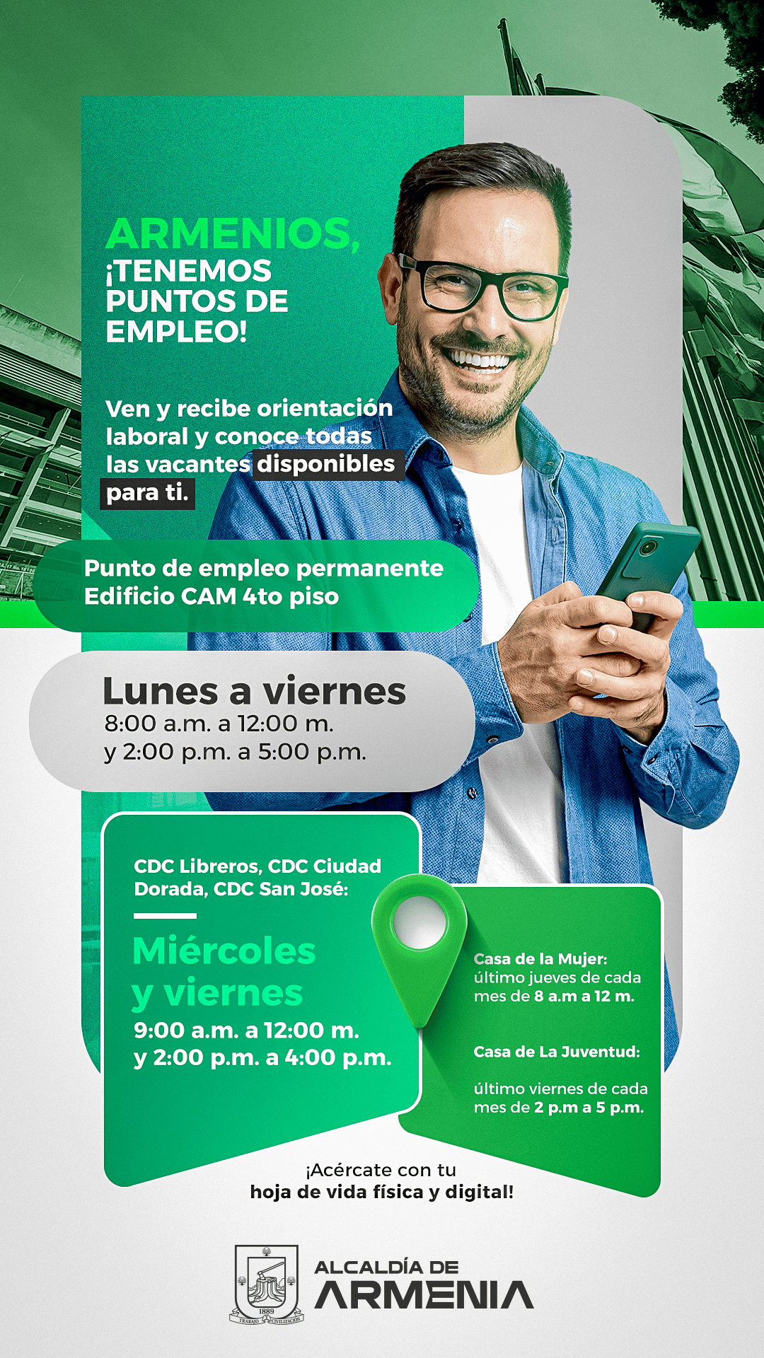 HORARIOS PUNTOS DE EMPLEO PARA MICROSITIO ABRIL28